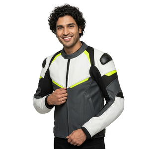 Veste de moto en cuir véritable respirante personnalisée OEM pour la motocross et les courses automobiles - Veste de protection pour la conduite à moto - Product Image 1