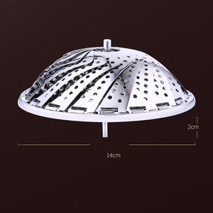Panier <span class=keywords><strong>vapeur</strong></span> pliable en acier inoxydable pour la cuisson des aliments, outil de cuisine extensible en maille pour légumes - Product Image 4
