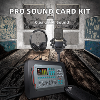 Kit de carte son professionnelle, microphone, casque, suppression du bruit, connexion sans fil, batterie 3500-3999mAh, prend en charge 3 appareils
