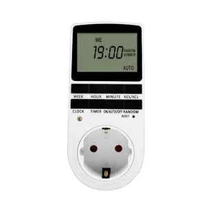 European Regulation 220v Lcd Digital Display Time-controlled Electrical Digital Timers Switch Socket