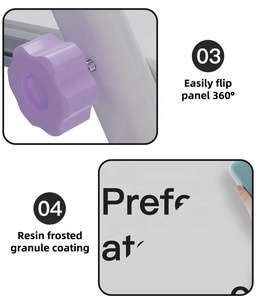 Lớn di chuyển từ bảng trắng Chiều cao có thể điều chỉnh hai mặt di động cán bảng trắng với bánh xe - Product Image 5