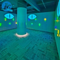 JC Interactive Evil Eyes LED salle de jeux PC matériel cacher pousser la lumière activer le jeu de travail d'équipe pour l'aéroport et le parc de trampoline