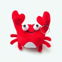 Mignon peluche rouge homard crabe porte-clés jouet kawaii peluche océan peluche animaux jouets homard crabe autre porte-clés pour enfants sac charme