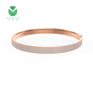 Perhiasan Gelang Berlian 18K Gelang Berlian Emas Putih Gelang Berlian Igi Wanita - Product Image 2