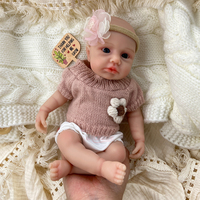 30 cm handgefertigte Reborn-Babypuppe mit Echthaar, Mädchen/Junge, Vollsilikon, weich, realistisch, individueller Hautton, beliebige Frisur, badegeschützt