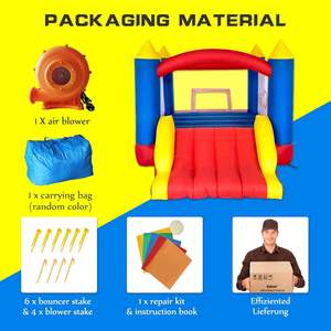 Château gonflable commercial en vinyle PVC de 0,55 mm avec souffleur d'air, capacité de 500 kg, installation facile - Product Image 2