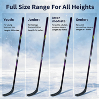 Nouveaux modèles 2026 – Bâton de hockey sur glace en fibre de carbone léger et durable, design éclaboussures, vente en gros directe usine Chine