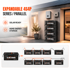 แบตเตอรี่สำรองพลังงาน Enlzh 12.8v สำหรับรถบ้านแบบติดตั้งใต้เบาะ ชนิดกึ่งโซลิดสเตท LiFePO4 15000-Cycle ความจุ 200Ah - Product Image 3