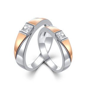 Offres Spéciales bague de mariage en or rose 18 carats de haute qualité diamant naturel classique beau cadeau d'anniversaire pour les couples promotionnels - Product Image 1