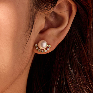 Perla artificiale <span class=keywords><strong>di</strong></span> zircone unica francese alla rinfusa ipoallergenica piccola perla carina inossidabile <span class=keywords><strong>orecchini</strong></span> <span class=keywords><strong>di</strong></span> gioielli <span class=keywords><strong>di</strong></span> moda <span class=keywords><strong>per</strong></span> ragazze - Product Image 4