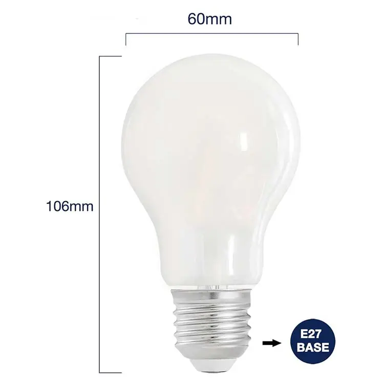 White A19 A60 Dimmable E26 E27 2700K 3000K 120V LED Edison Bulb Light for Home Cafe Bar Decoration