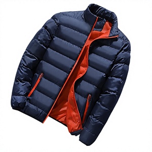 Blouson Bomber Matelassé Noir Automne Manches Longues Col Montant Imperméable Décontracté Rembourrage Polyester Fermeture Éclair - Product Image 3