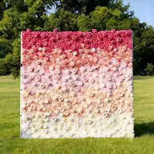 Mur de fleurs artificielles sur mesure de qualité supérieure, décoration moderne pour scène de mariage, accessoire floral pour cérémonie de mariage et décoration d'événements - Product Image 1