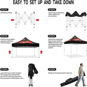 Livraison rapide pas cher 10x10 BBQ thème Pop Up <span class=keywords><strong>tente</strong></span> d'auvent personnalisée pour barbecue en plein air et gril restauration - Product Image 5