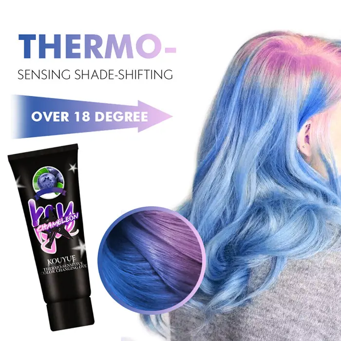 Wholesale Girls Fashion Thermochromic Color Hair Dye Hair Color Cream Thermo Sensing Shade Shifting Color