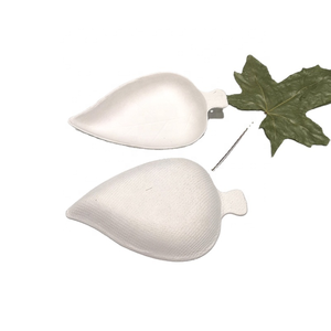 Piatto per salsa di canna da zucchero di forma irregolare compostabile Mini piatto biodegradabile a forma di foglia piatto da Dessert in polpa di bagassa per salsa - Product Image 2