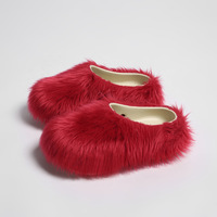 Mules en fausse fourrure pour le printemps - Semelle épaisse rehaussante antidérapante et durable