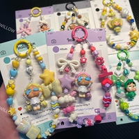Skullpanda Crybaby DIY Accessoires de téléphone en plastique acrylique Bracelet coloré Charme de téléphone Mobile Mignon Popmart Vente en gros Porte-clés
