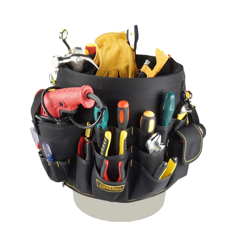 Boîte à outils personnalisée pour charpentier, jardinage, plombier, organisateur robuste, sac seau d'électricien, outils