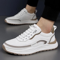 BAEWOON B31 Nouvelles Chaussures Décontractées d'Été pour Hommes, Baskets de Sport en Cuir Respirantes et Légères, Tendance, pour le Loisir