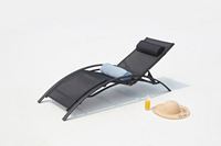Chaise longue pliante d'extérieur en forme de S, empilable, avec tissu en maille, idéale pour la vente par correspondance – Nouveauté très demandée