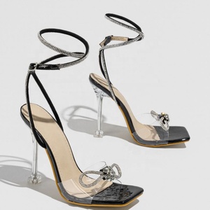 Sandali da Donna Water Bow, Moda Estiva, <span class=keywords><strong>Trasparenti</strong></span>, <span class=keywords><strong>con</strong></span> <span class=keywords><strong>Tacco</strong></span> Sottile e Alto, Modello Versatile - Product Image 5