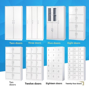 Armario de Acero con Múltiples Puertas y Compartimento para Zapatos para Gimnasio, Dormitorio u Oficina - Diseño Moderno, Almacenamiento Multiusos - Product Image 4