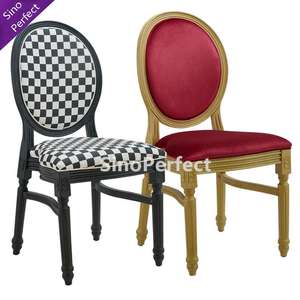 Silla de Comedor Apilable para Exteriores, Estilo Rústico, de Resina con Aspecto de Madera, para Alquiler, Bodas, Silla de Resina Plástica con Respaldo Cruzado de Mimbre - Product Image 4