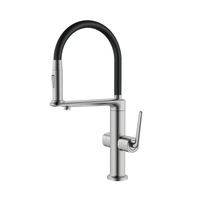 Robinet de cuisine extractible or rose avec eau purifiée, en laiton, 3 fonctions en 1, pour évier de cuisine, idéal pour les projets domestiques