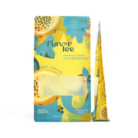 Op maat gemaakte transparante staande pouch 1kg full colour ijsvoedsel verpakking met hersluitbare ritssluiting bedrukte bulk verpakking