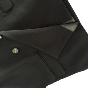 Blazer negro <span class=keywords><strong>para</strong></span> mujer, chaqueta de <span class=keywords><strong>traje</strong></span> con doble botonadura, ropa de trabajo <span class=keywords><strong>para</strong></span> oficina, ropa exterior profesional formal <span class=keywords><strong>elegante</strong></span> y ajustada - Product Image 5