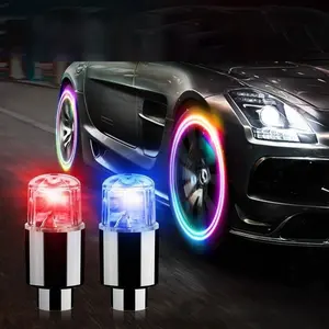 New 12V Car Decoration Accessories LED Wheel Lights Cycling Lantern Spokes Hub & Tire Lamp for Cars & Tyres Car Wheel Tire Valve