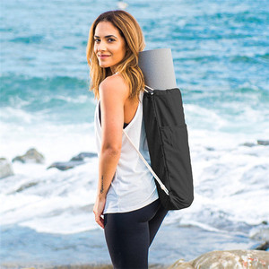 Sac à dos de sport portable en nylon avec cordon de serrage pour le yoga, pour le rangement du tapis de yoga, pour adultes et enfants - Product Image 1