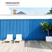 Façade murale rideau en alliage d'aluminium pour maison résidentielle et appartement, ventilation décorative extérieure, étanche