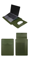 Housse pour ordinateur portable en cuir PU de 13, 14, 15 et 16 pouces avec fonction de support, housse de protection pour MacBook HP DELL ACER