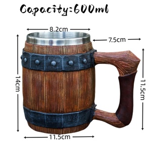 Juego de tazas de Alemania al por mayor Barra de recuerdo de madera herramientas jarra de <span class=keywords><strong>cerveza</strong></span> de alta capacidad restaurante vikingo bebiendo <span class=keywords><strong>cerveza</strong></span> para reunión familiar - Product Image 2