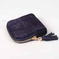 Sac de rangement à fermeture éclair en chenille à pompons, anti-poussière, pour bracelets et perles, vente directe usine
