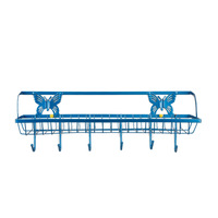 Personnalisé monocouche papillon fleur en fer forgé crochet étagère de rangement mural en plastique cuisine salle de bain étagère à épices directe