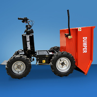 Akku-betriebener 4-Rad-Minidumper für Landwirtschaft, 500 kg/300 kg Ladekapazität, Chinesischer Motorschubkarren