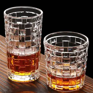 Top Crystal Cross Whiskey Glas Brandy Borrel Handgemaakte Stapelbaar Geest Wodka Drank Cup Korte Rock Shot Whisky Tumbler