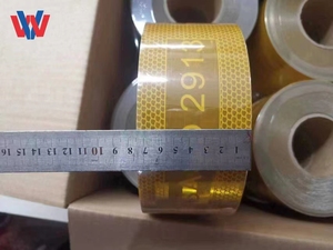 สติกเกอร์สะท้อนแสงแบบปริซึมความเข้มสูงซาโซ ไดมอนด์ กลาส สีเหลือง 2913 เทป PVC แบบฉีกได้ มองเห็นได้ชัดเจน สำหรับงานถนน - Product Image 4