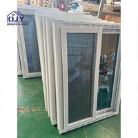Modern Design Grey Tinted Mirror Glass Upvc Window American Style Sliding Doors & Windows Featuring Horizontal Opening Pattern