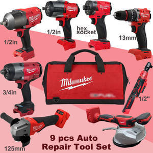 ชุดเครื่องมือ Milwa ลดราคาพิเศษ ไขควง เครื่องเจียร <span class=keywords><strong>ประแจ</strong></span> ดอกสว่าน เลื่อย <span class=keywords><strong>ประแจ</strong></span>ทอร์ค 18-in-1 พร้อมกระเป๋า ชุดเครื่องมือไร้สายสำหรับงานหนัก - Product Image 2