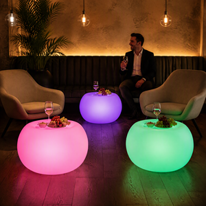 Mesa de Café LED em Forma de Bola, Mesa de Lounge que Brilha com Mudança de Cor para Bar Moderno, Hotel, Casa Noturna, Jardim e Móveis para Casa - Product Image 3