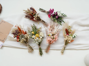 Mini bouquet di fiori secchi per <span class=keywords><strong>decorazioni</strong></span> di matrimoni bohémien, composizione floreale con <span class=keywords><strong>rose</strong></span> secche, mini bouquet, decorazione per confezione regalo per damigelle - Product Image 2