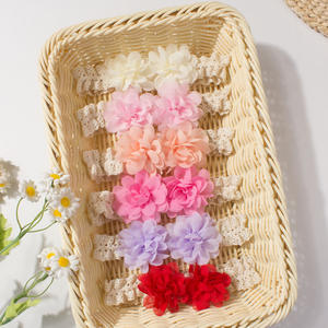 新しいベビーレースヘッドバンド、幼児用無地シフォンスカーフ、軽量で快適なベビーヘアアクセサリー - Product Image 1