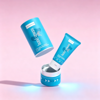 Boîte cylindrique en papier écologique, tube en papier rond personnalisé avec logo argenté estampé à chaud pour l'emballage de crème pour les mains cosmétique