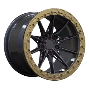 ล้อฟอร์จขอบลึกแบบ Beadlock สี Gunmetal ด้าน ขนาด 17x9.5 ET38 มม. สำหรับล้ออะลูมิเนียมอัลลอยด์สำหรับรถแข่ง PCD 5x112 5x120 CB 66.5 - Product Image 4