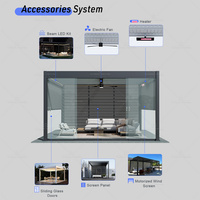 Pergola Bioclimatique Autoportante en Aluminium Thermolaqué avec Lames Motorisées, Tailles 3x3, 3x4, 4x4, Étanche, Protection Solaire Extérieure