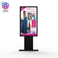 Kiosque Digital professionnel de 55 pouces, écran interactif tout-en-un, résolution LCD, 4K, pour pied au sol